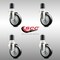 Service Caster 4 Inch 316SS Black Polyurethane Swivel 1-7/8 Inch Expanding Stem Caster Set SCC SCC-SS316EX20S414-PPUB-BLK-178-4 - alternate 2